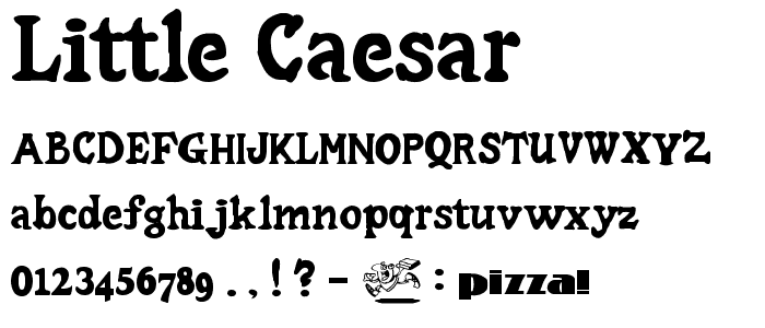 Little Caesar font